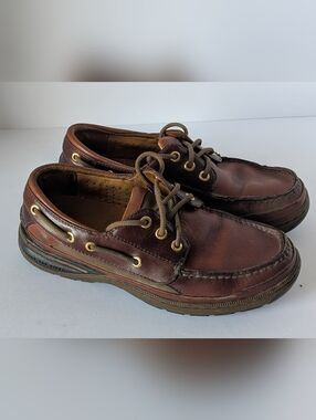 Sperry Gold Cup Driving Loafers Vibram Sole Men’s Size 7M Brown Leather